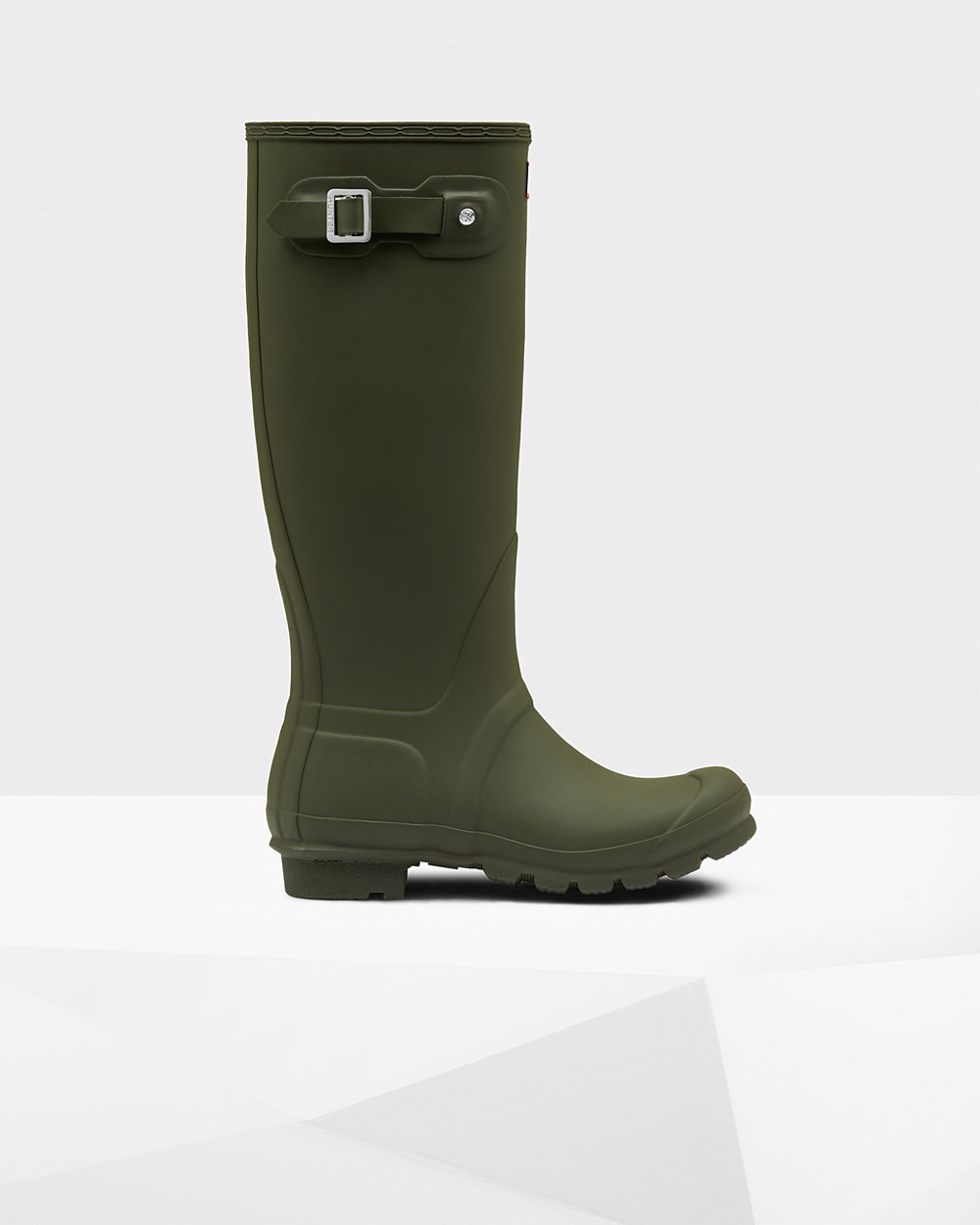 Womens Tall Rain Boots - Hunter Original (85WRJDCHK) - Dark Olive
